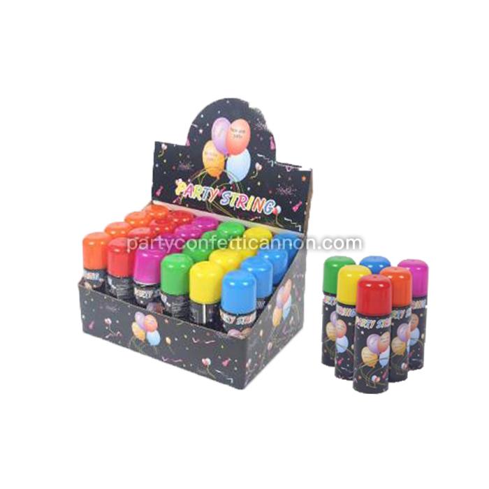 24 pcs Pack of Fun Party Streamer Spray String In A Can for Children's ...